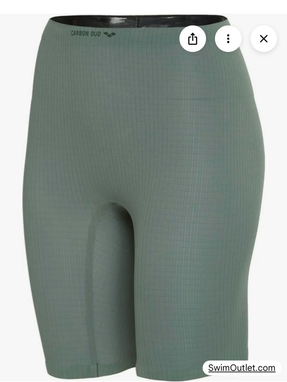 Arena Powerskin Carbon Duo Women’s Tech Suit Jammer Swimsuit Army Green Size 28